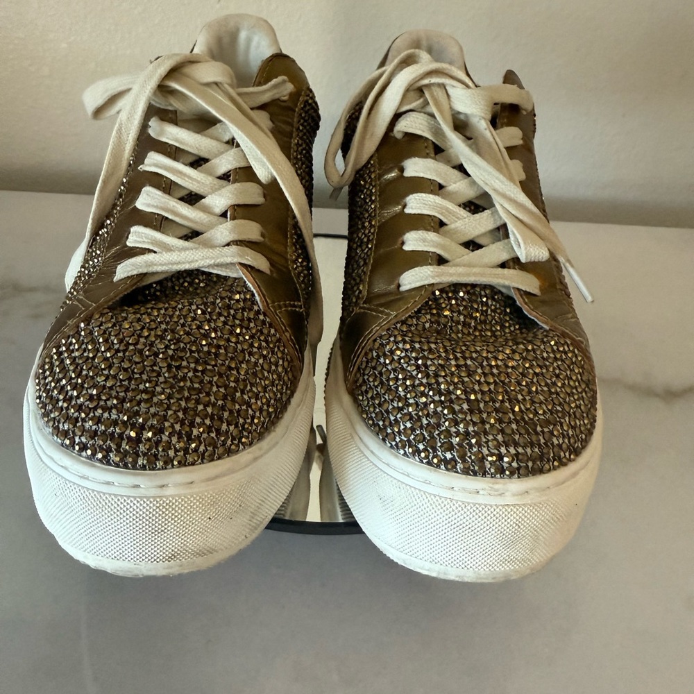 Kurt Geiger Beige and Dark Beige Sneakers Box